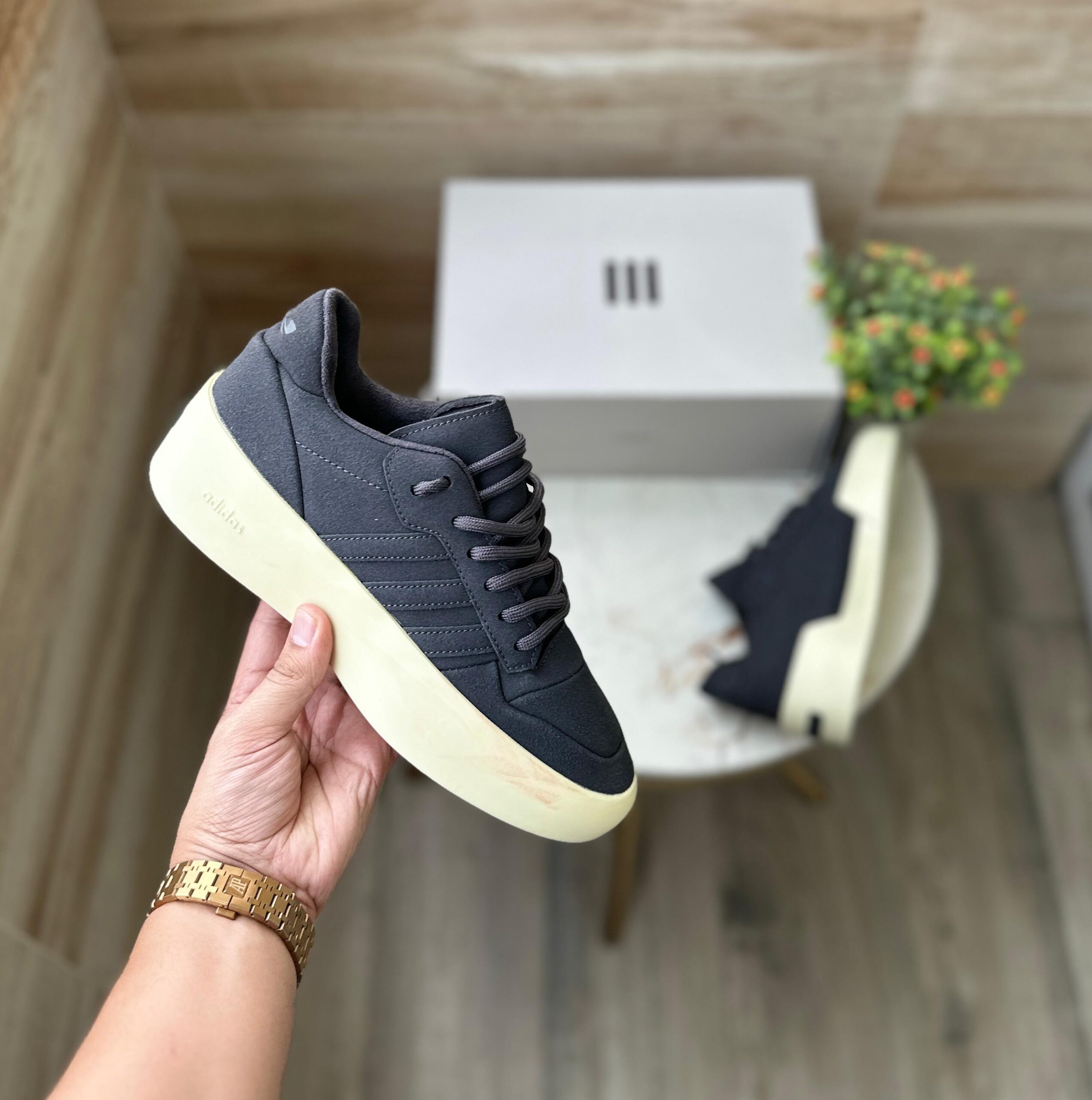 Adidas Fear Of God Low Black White